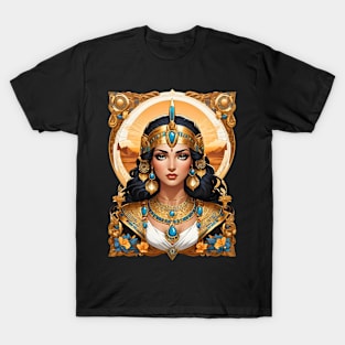 Cleopatra Queen of Egypt retro vintage floral design T-Shirt